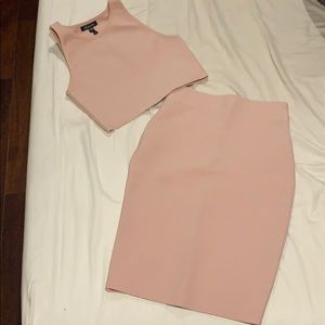 Pencil skirt with crop top